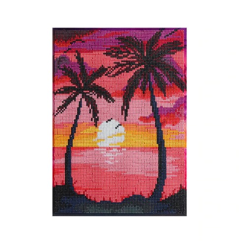 Diamantové maľovanie s rámom Západ slnka na pláži 2 25x35cm