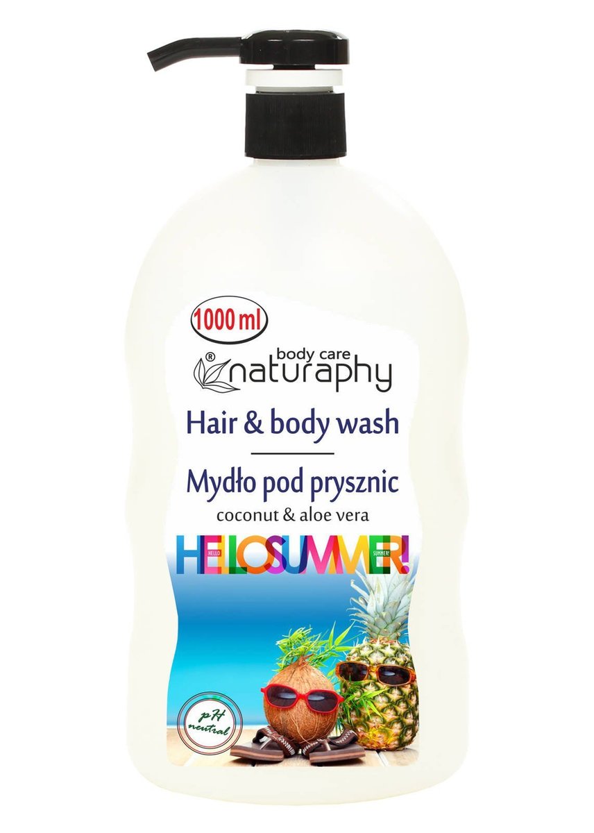 Naturaphy Holiday Sprchový gél 2v1 Kokos a Aloe Vera 1000ml