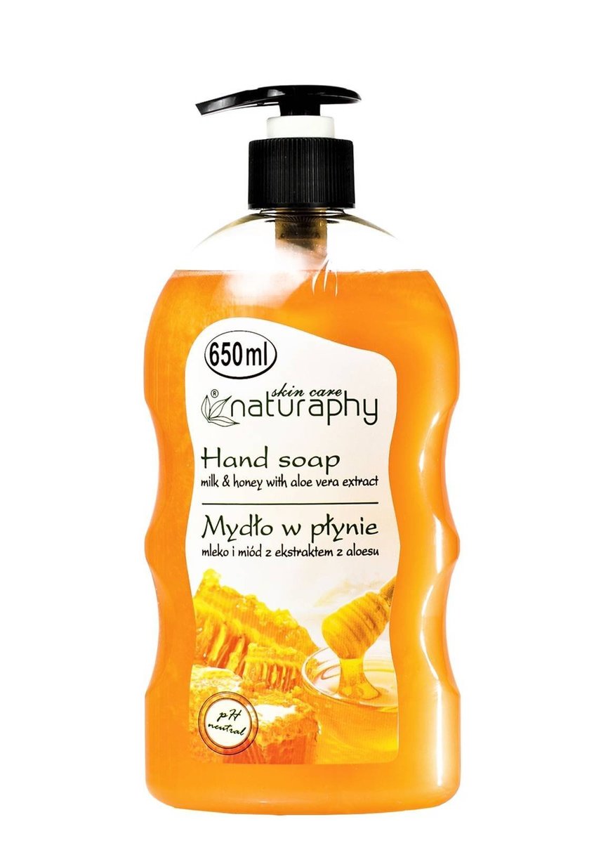 Naturaphy Tekuté mydlo Med a mlieko 650 ml