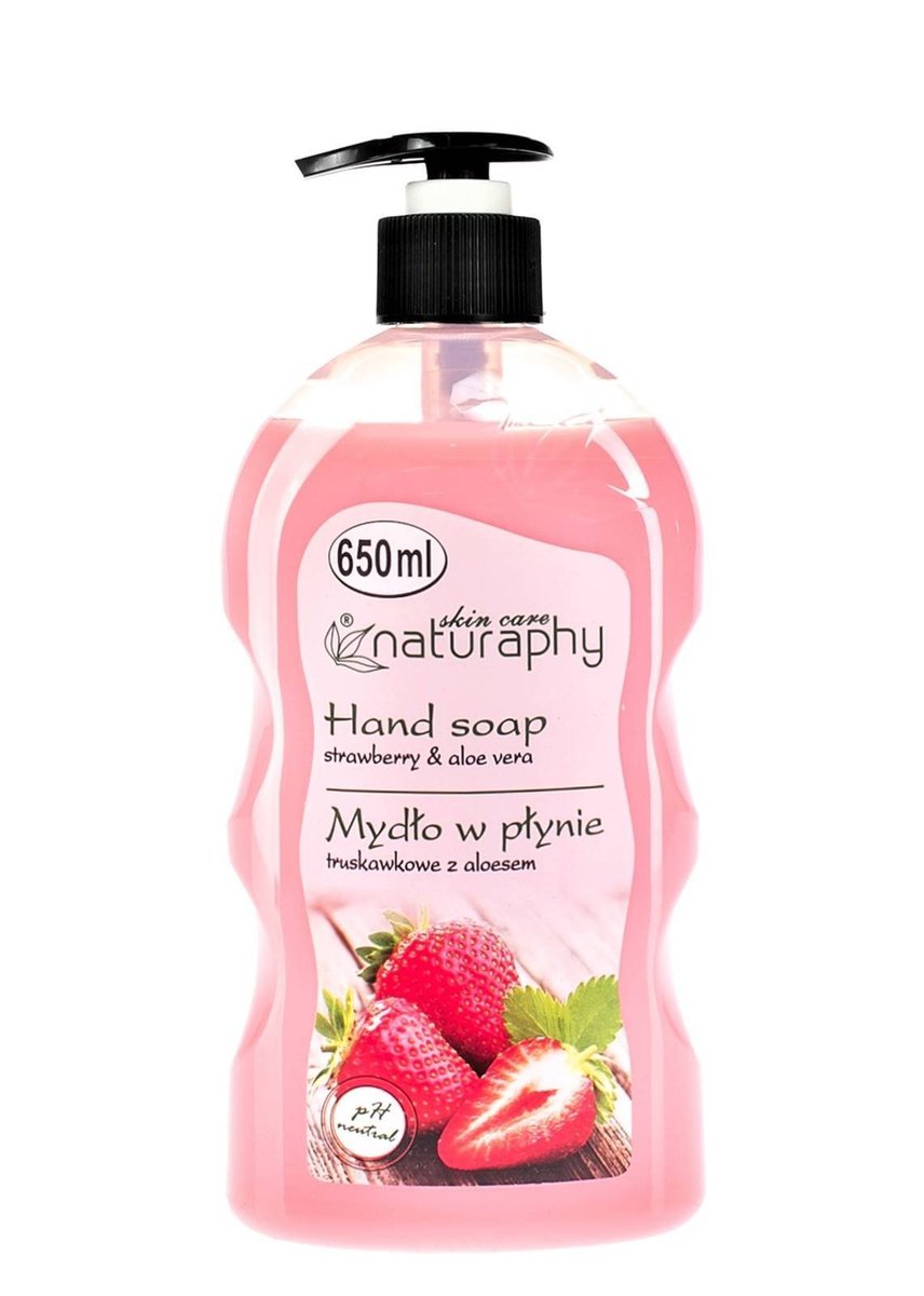 Naturaphy Tekuté mydlo Jahoda Aloe vera 650 ml