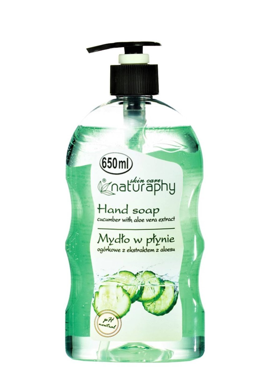 Naturaphy Tekuté mydlo Uhorka Aloe vera 650 ml