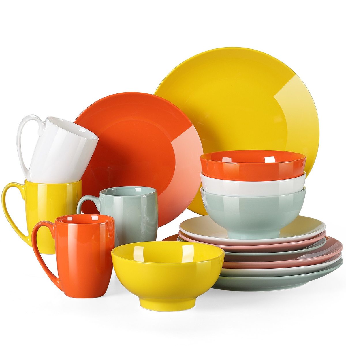 DS Color mix 1 16-dielna porcelánová jedálenská sada