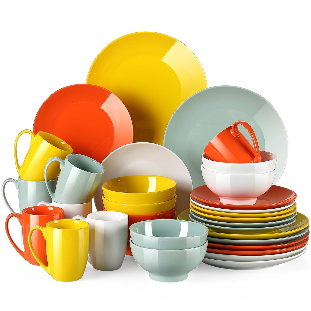 DS Color mix 1 32-dielna porcelánová jedálenská sada