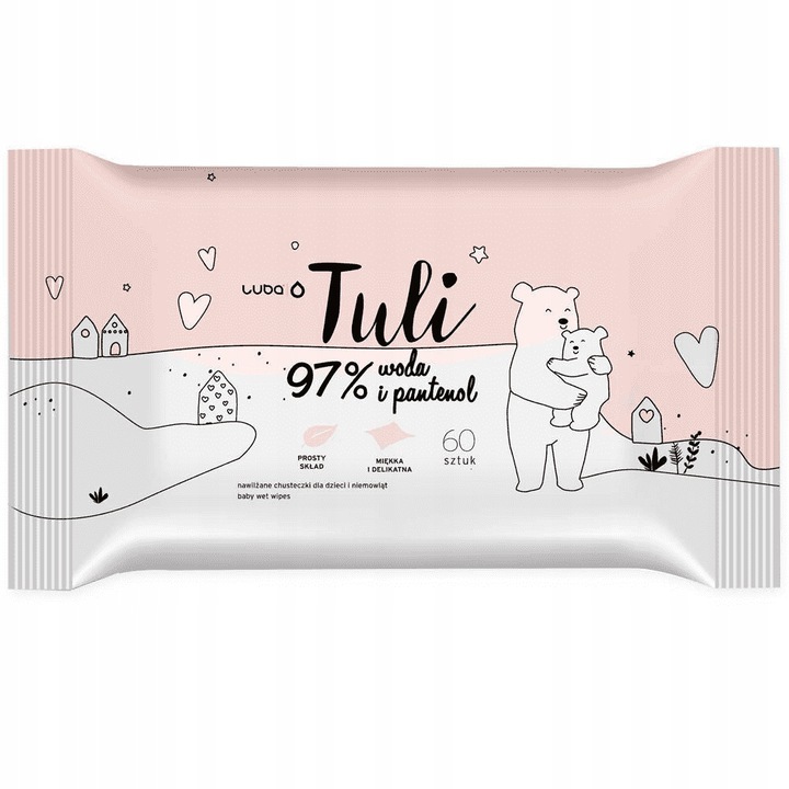 Tuli Vlhčené utierky pre deti 97% voda a pantenol 60ks
