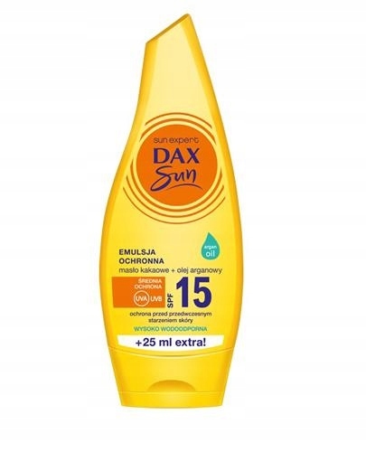 Dax Sun Ochranná emulzia na opaľovanie SPF15 175 ml