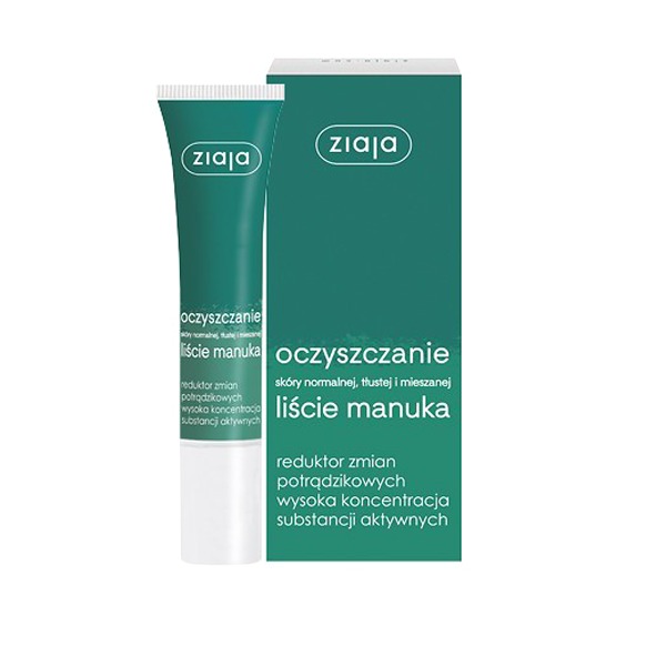 Ziaja listy Manuka Vyhladzujúci denný a nočný krém proti akné 15 ml