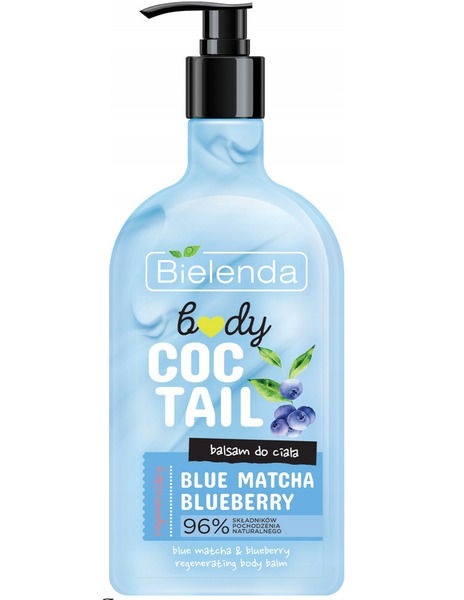 Bielenda Body Coctail regenerujúci telový balzam Čučoriedka a modrá Matcha 400 ml