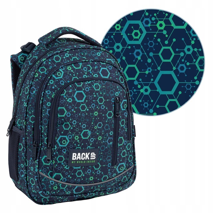 BackUp Školský batoh Model R96 Molekuly