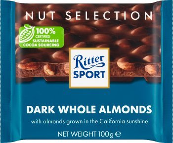 Rittersport Horká čokoláda s mandlami 100g