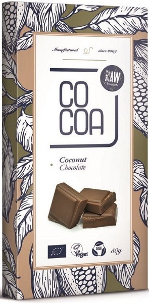 Cocoa Vegánska raw kokosová čokoláda 50g