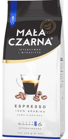 Mala Czarna Espresso zrnková káva 100% Arabica 250 g