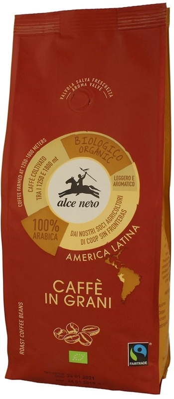 Alce Nero BIO 100% Arabica zrnková káva 500g
