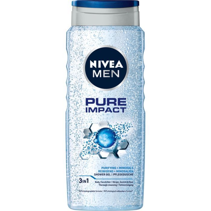 Nivea Men Pure Impact sprchový gél 500 ml