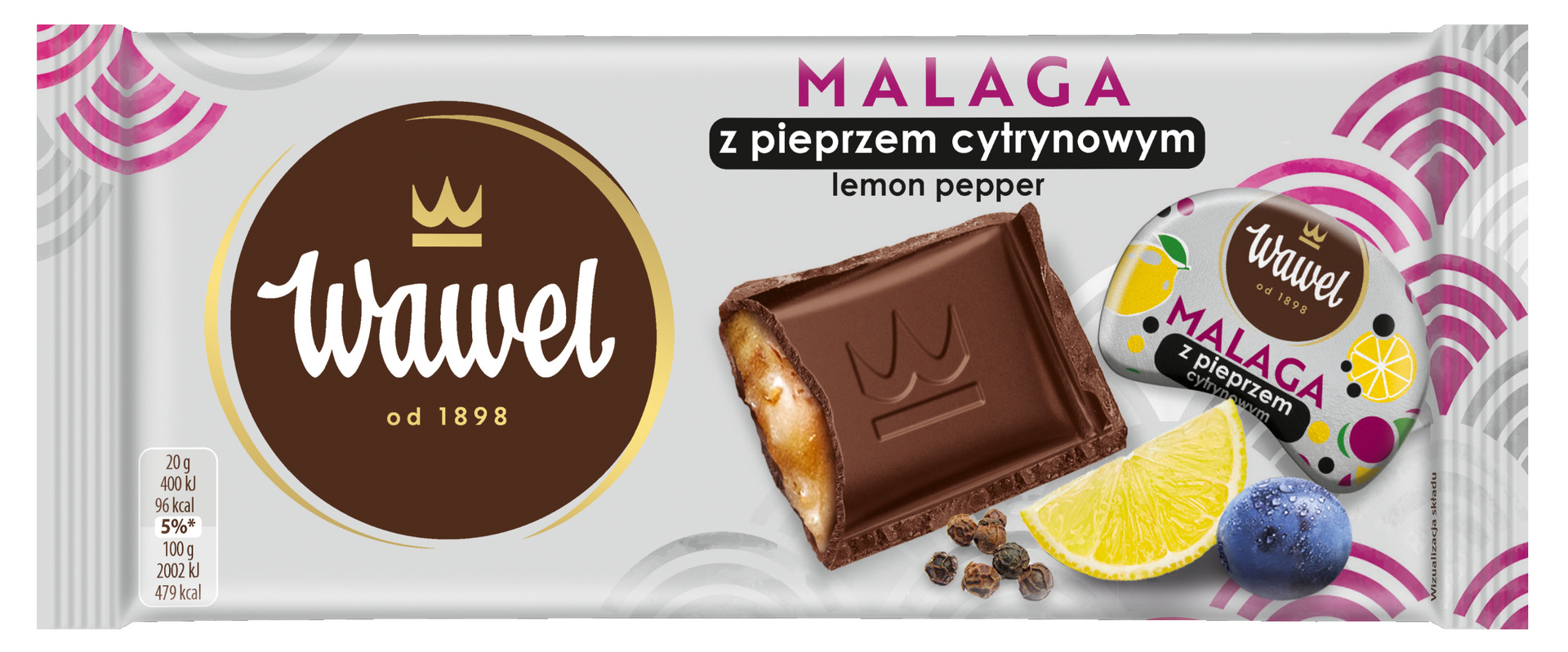 Wawel Horká čokoláda Malaga s citrónovým korením 92g