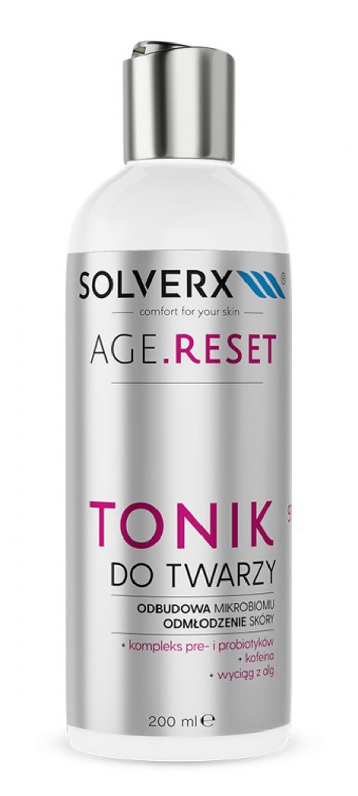 Solverx Age Reset Tonikum obnovujúce mikrobióm pleti 200 ml