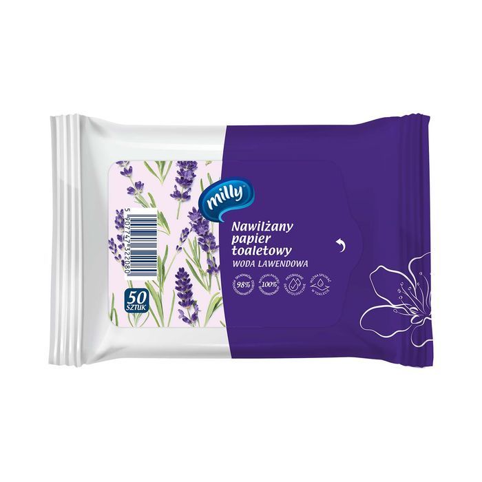 MIlly Vlhčený toaletný papier Levanduľa 50ks