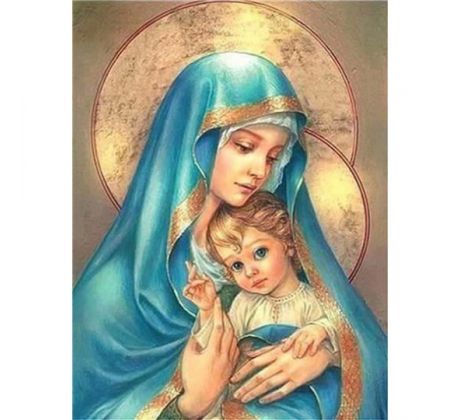 Diamantové maľovanie Mária s Ježiškom 3