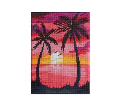 Diamantové maľovanie s rámom Západ slnka na pláži 2 25x35cm