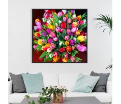Diamantové maľovanie Kytica tulipánov