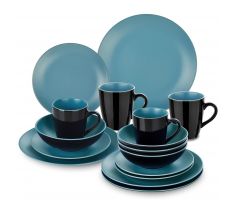 Allegro Black and Blue 16-dielna kameninová jedálenská sada