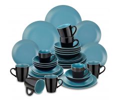 Allegro Black and Blue 32-dielna kameninová jedálenská sada