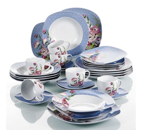 HANNAH 30 dielna jedálenská sada z porcelánu