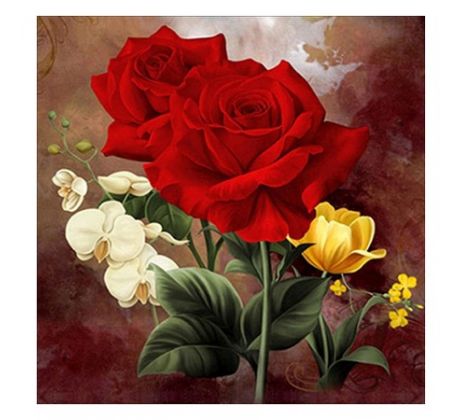 Diamantové maľovanie Červené ruže 