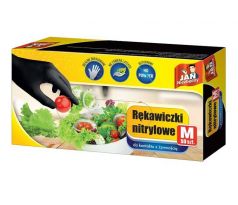 Jednorázové nepúdrované nitrilové rukavice čierne M 50 ks