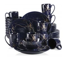 GOLD SPLASH Dark Blue 32 dielna porcelánová jedálenská sada