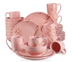 GOLD SPLASH Pink 32 dielna porcelánová jedálenská sada