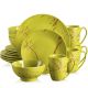 GOLD SPLASH Pea Green 16 dielna porcelánová jedálenská sada