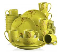 GOLD SPLASH Pea Green 32 dielna porcelánová jedálenská sada