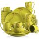 GOLD SPLASH Pea Green 32 dielna porcelánová jedálenská sada