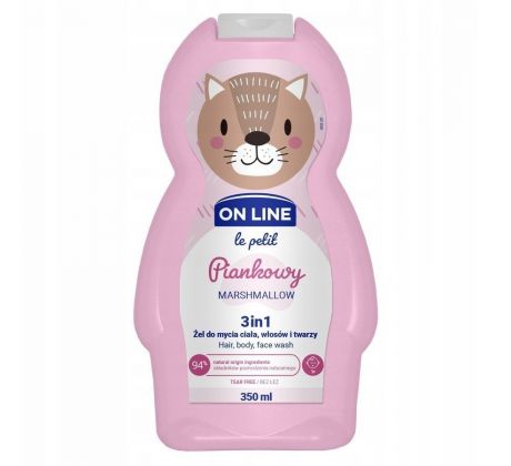 On Line Le Petit detský sprchový gél 3v1 Marshmallow 350 ml