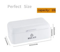 Bread Retro chlebník kovový biely 40,5 cm