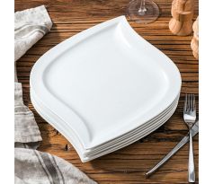 ELVIRA plytké taniere 27,5 cm biele 6 ks