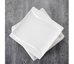 CARINA plytké taniere 25,5 cm biele 6 ks