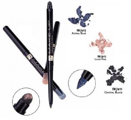 Federico Mahora MAKE UP Diamantová ceruzka na oči CRYSTAL BLACK 0,34g