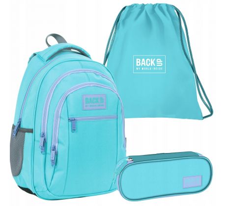 BackUp Turquoise Školská sada 3v1