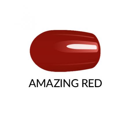 Federico Mahora Make Up Lak na nechty Gel Finish AMAZING RED 11 ml