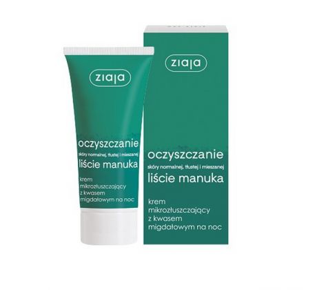 Ziaja listy Manuka Pleťový krém nočný mikro-exfoliačný s kyselinou mandľovou 50ml