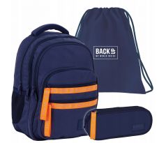 BackUp Fluo Navy Školská sada 3v1
