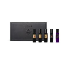 UTIQUE  SET V: Ruby unisex parfum 15ml + Black unisex parfum 15ml + Gold unisex parfum 15ml + Ambre Royal unisex parfum 15ml + Violet Oud unisex parfum 15ml darčeková sada