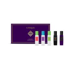 UTIQUE SET VI: Flamingo unisex parfum 15ml + Muffin unisex parfum 15ml + Bubble unisex parfum 15ml + Ambre Royal unisex parfum 15ml + Violet Oud unisex parfum 15ml darčeková sada
