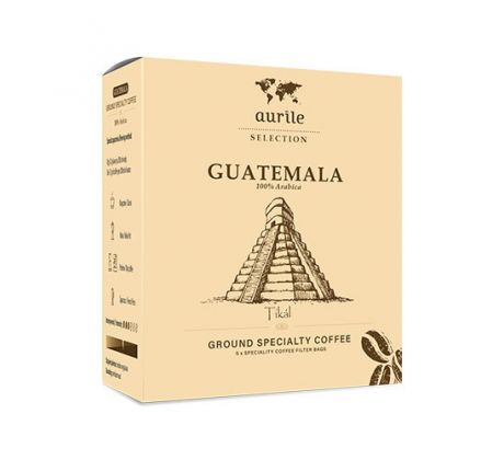AURILE SELECTION Guatemala Mletá špeciálna káva v nálevových vreckách 100% Arabica 5x10g