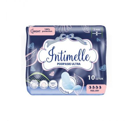 Intimelle Ultra Feel Dry Night hygienické vložky s krídelkami 10ks