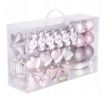 SPRINGOS Vianočné ozdoby rôzne tvary 77 ks ružové 4-10 cm CA0158