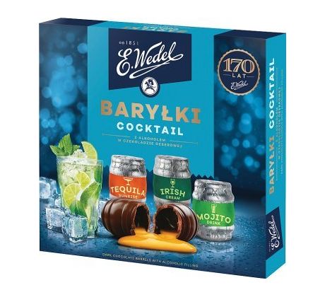 E. Wedel Barylki Cocktail bonboniéra s alkoholom 200g
