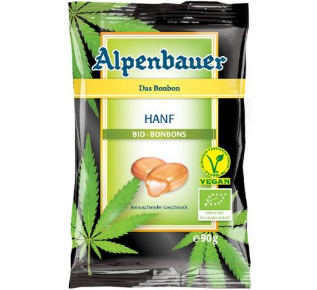 Alpenbauer Cukríky s príchuťou mango-konopné semeno 90g