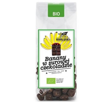 Bio Planet Sušené banány v raw čokoláde 100g